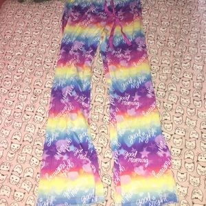 Rainbow pajama pants